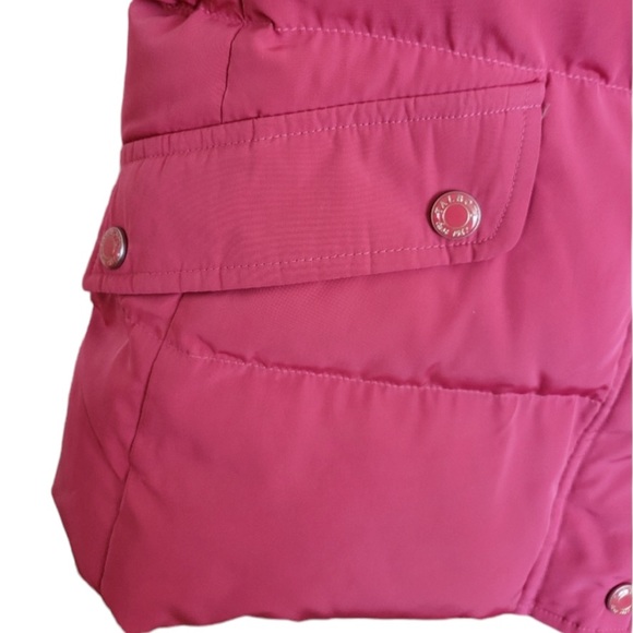 Talbots size XL berry pink full zip & snap Down insulated sleeveless puffer vest - Picture 10 of 16